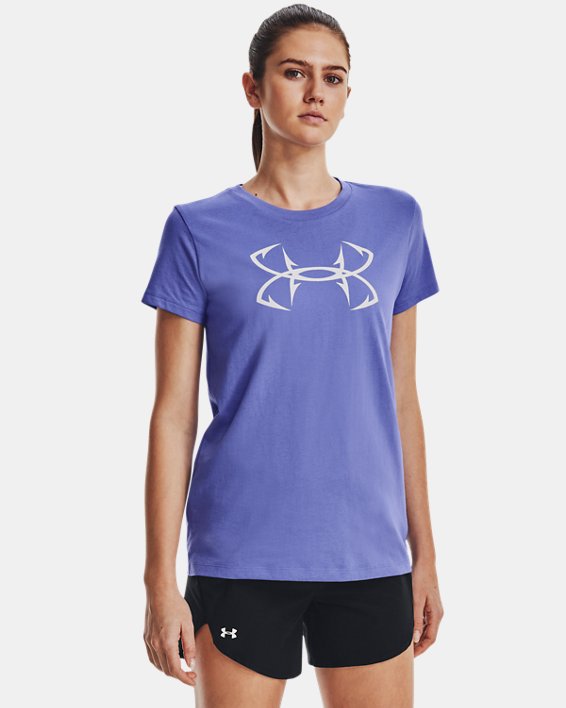 Women's UA Fish Hook Logo T-Shirt, Blue, pdpMainDesktop image number 0